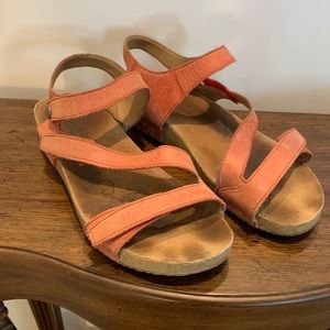 Josef Seibel velcro leather sandals.